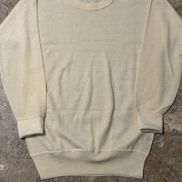 Vintage Shepherd Wool Sweater Mens Small Yellow Long Sleeve Wool Jumper 70s 80s - Picture 3 of 13